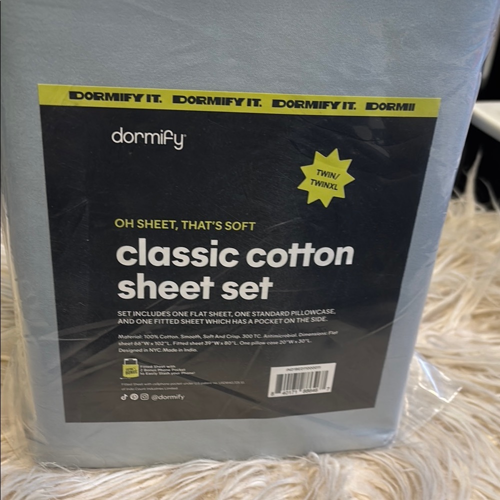 Dormify Gray Cotton Bedding Sheets
